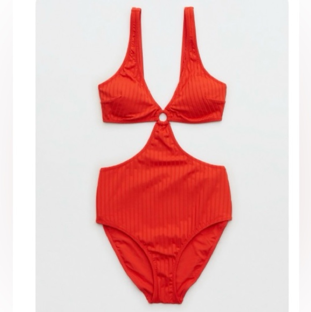 Aerie Red One Piece Swimsuit